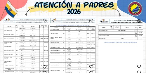 HORARIO ATENCIÓN A PADRES DE FAMILIA SEDE A 